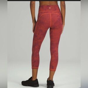 Lululemon Athletica Red Cropped Leggings